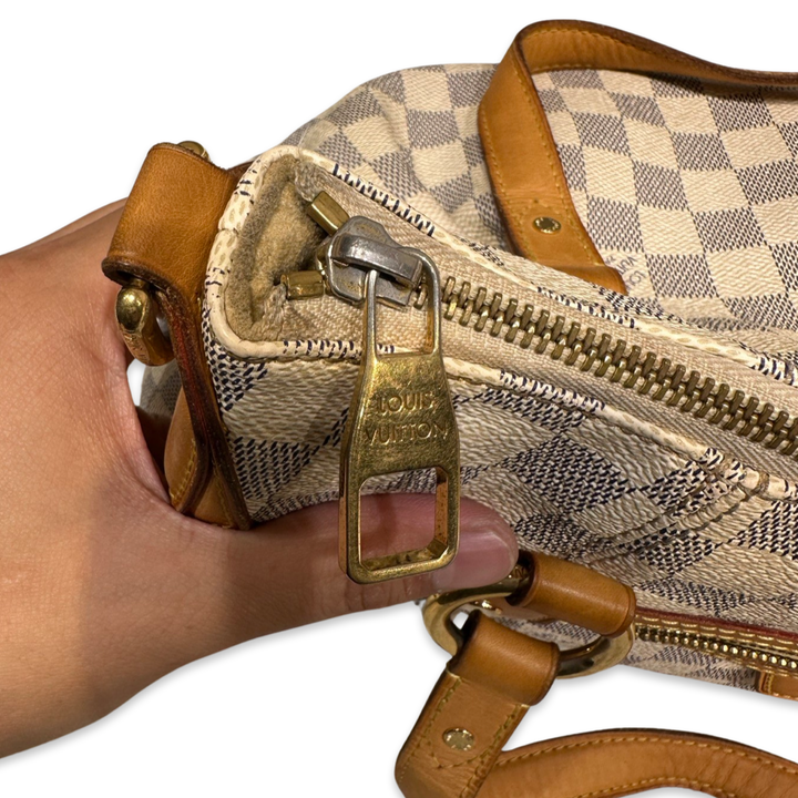 Pre-Owned Louis Vuitton Damier Azur Evora MM Shoulder Bag