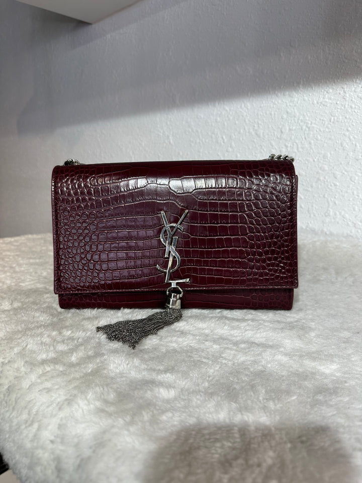 Saint Laurent Crocodile Kate chain shoulder bag