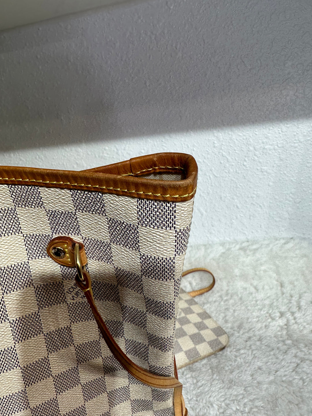 Louis Vuitton Damier Azur Shoulder Bag NeverFull MM