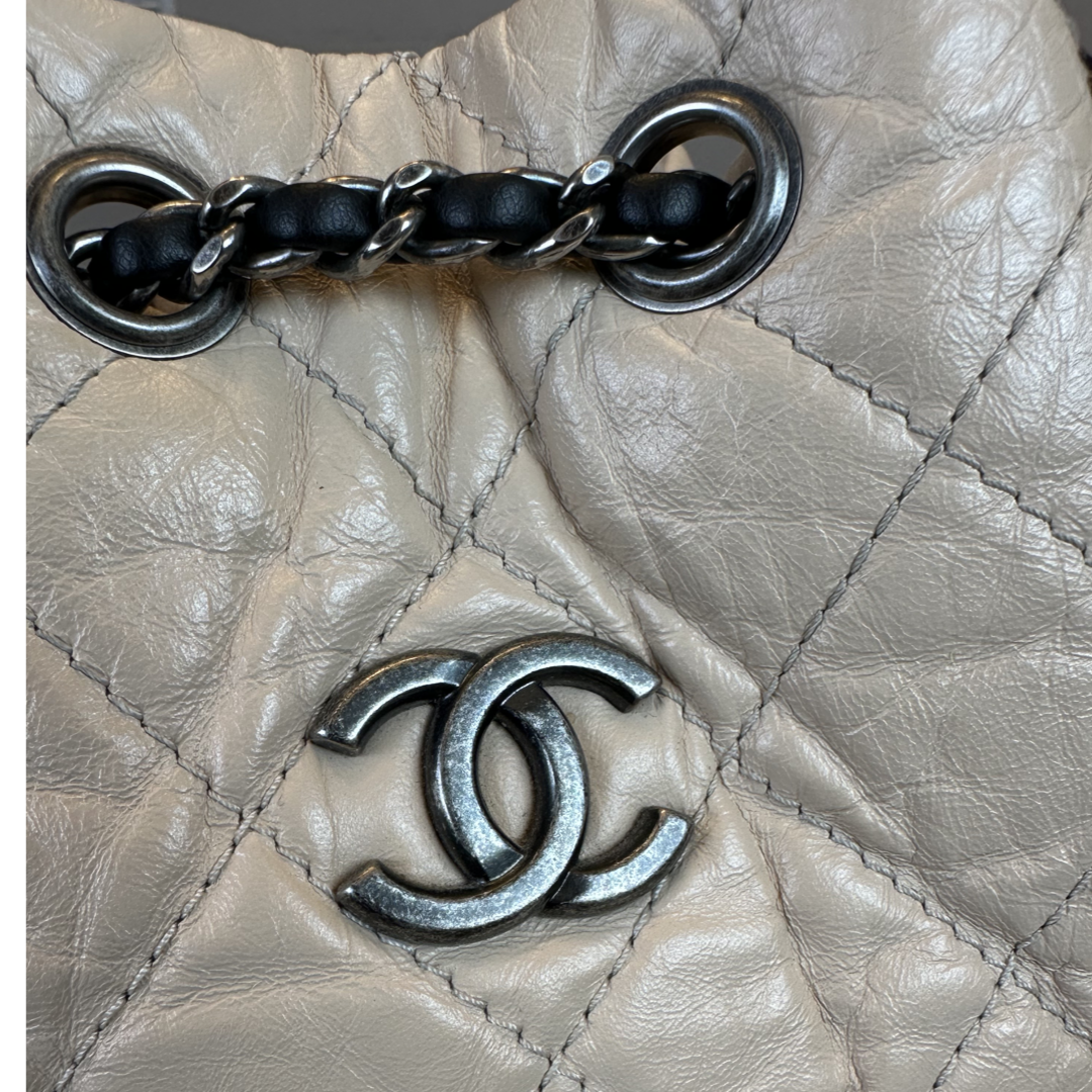 Pre-Owned Chanel Aged Calfskin Quilted Small Gabrielle Backpack