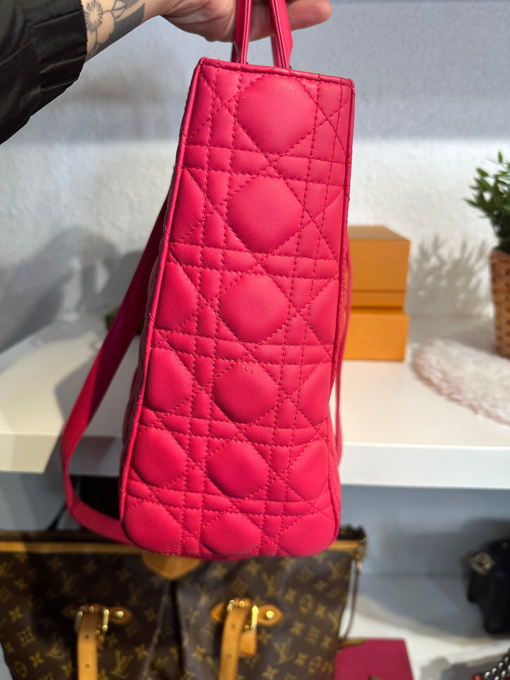 Dior large pink lady Dior shoulder bag