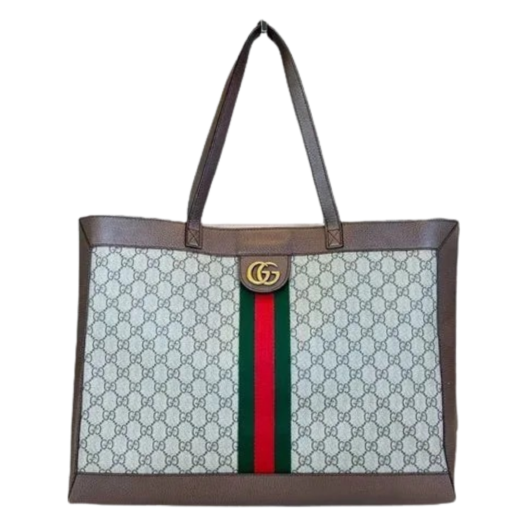 Preloved Gucci GG Logo Supreme Ophidia Large Totes With Pouch