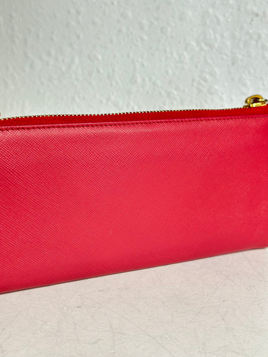 Prada Pink Saffiano leather wallet