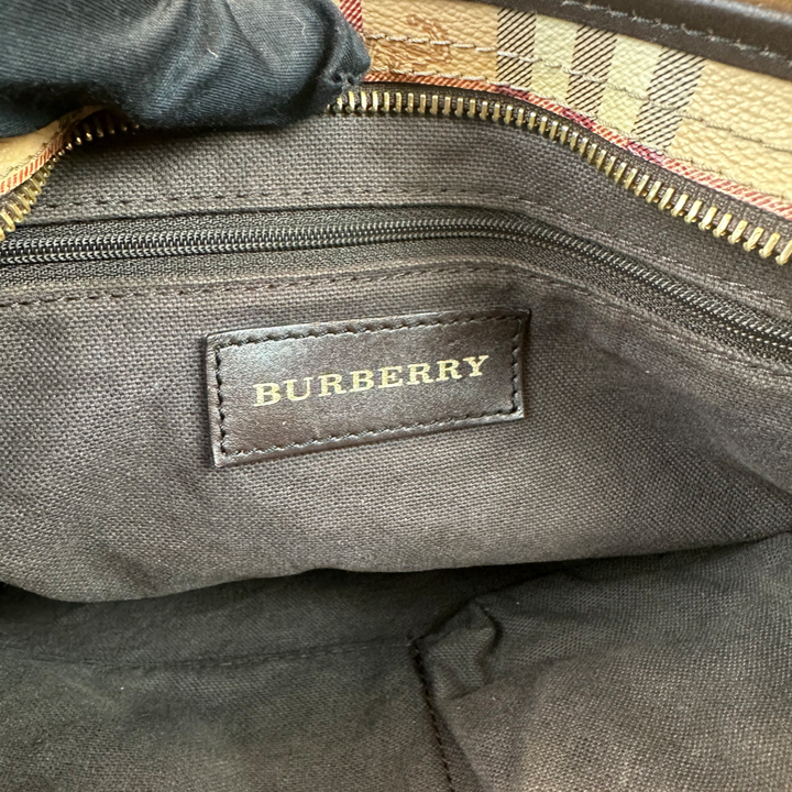 Pre-Owned Burberry Signature Logo Small Totes Shoulder Bag