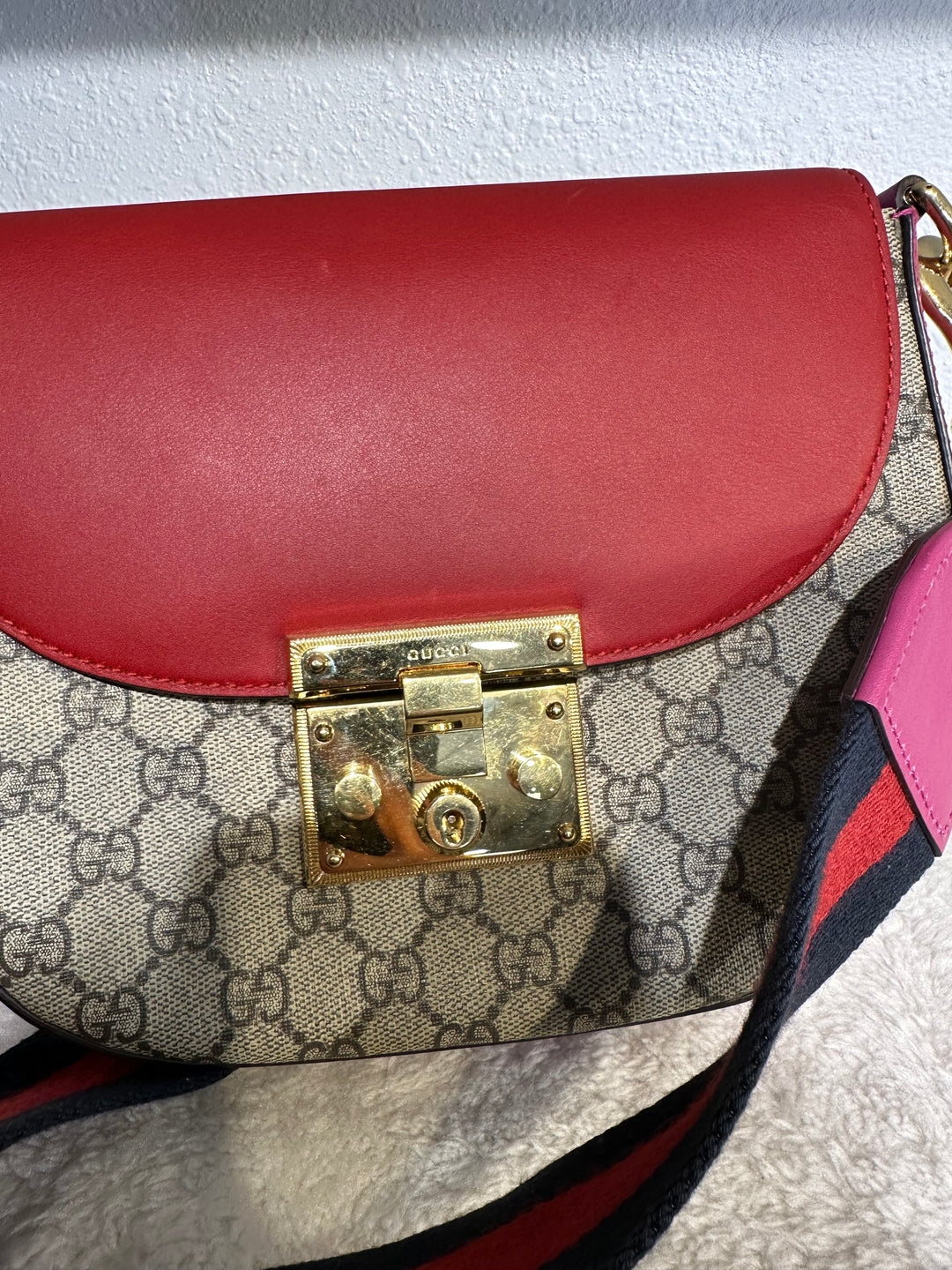 Gucci GG Logo Padlock Shoulder Bag Crossbody