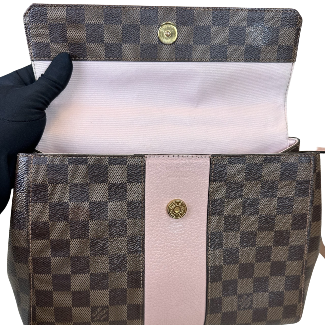 Pre-Owned Louis Vuitton Damier Ebene Bond Street Bordeaux Shoulder Bag