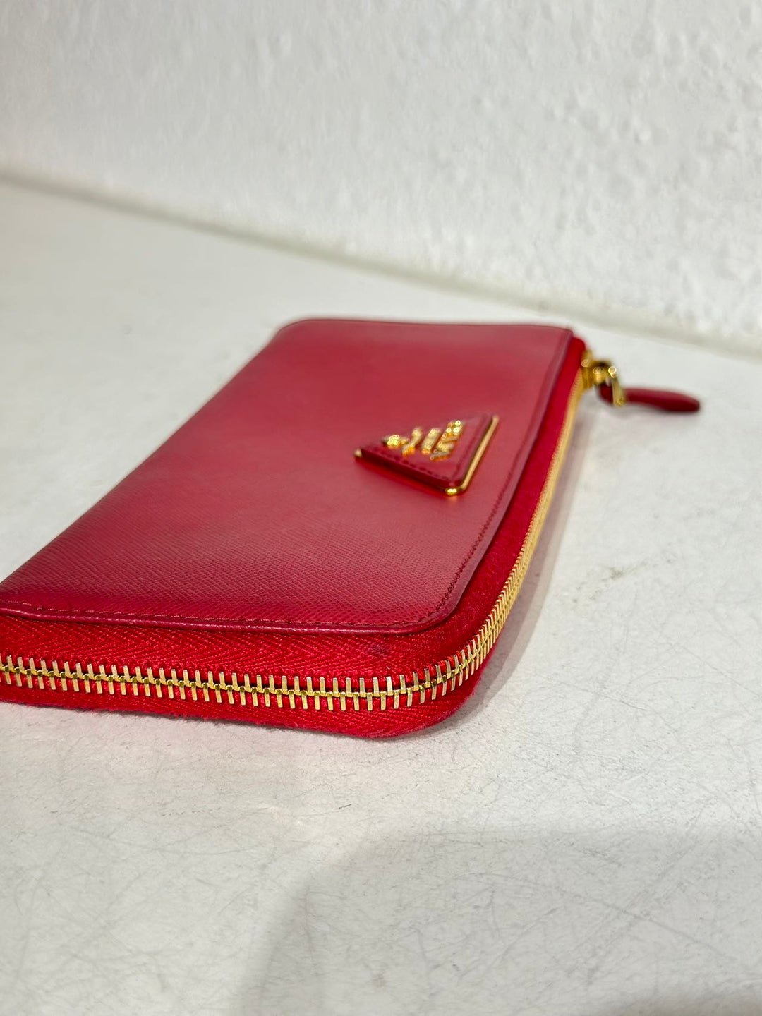 Prada Pink Saffiano leather wallet