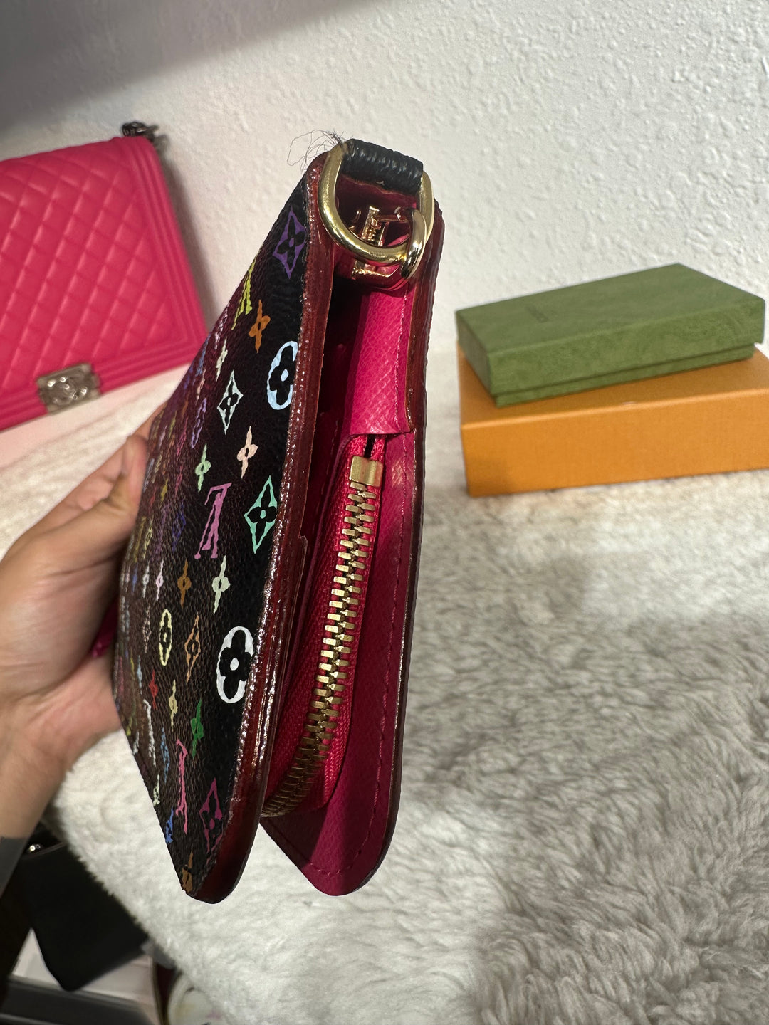 Louis Vuitton Black Multicolor WOC