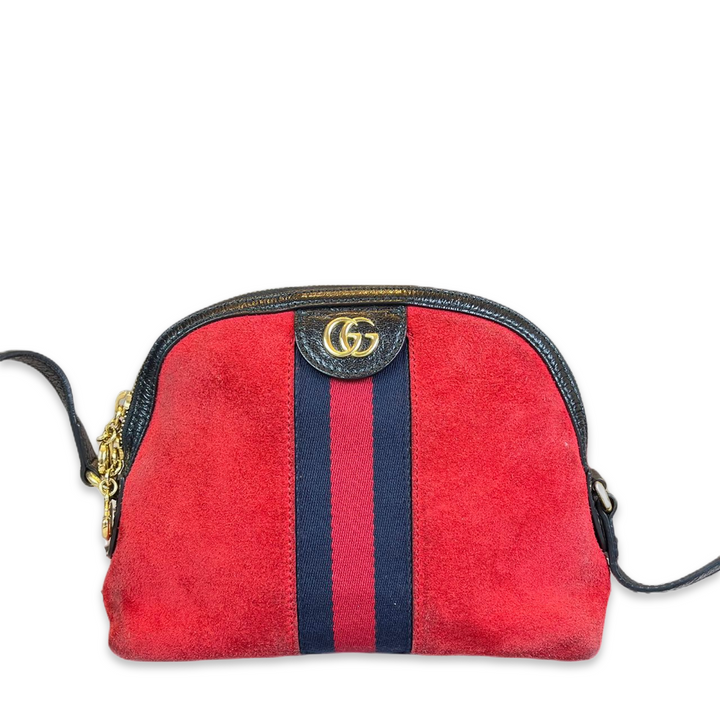 Pre-Owned Gucci Suede ophidia Shoulder Bag Crossbody