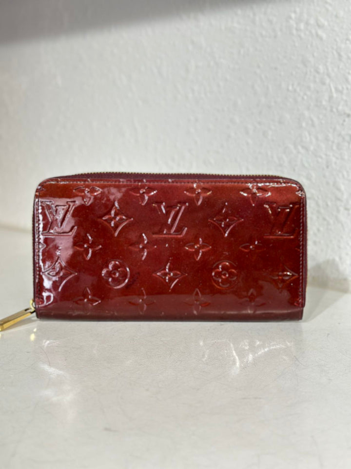 Louis Vuitton Vernis Burgundy Leather Wallet