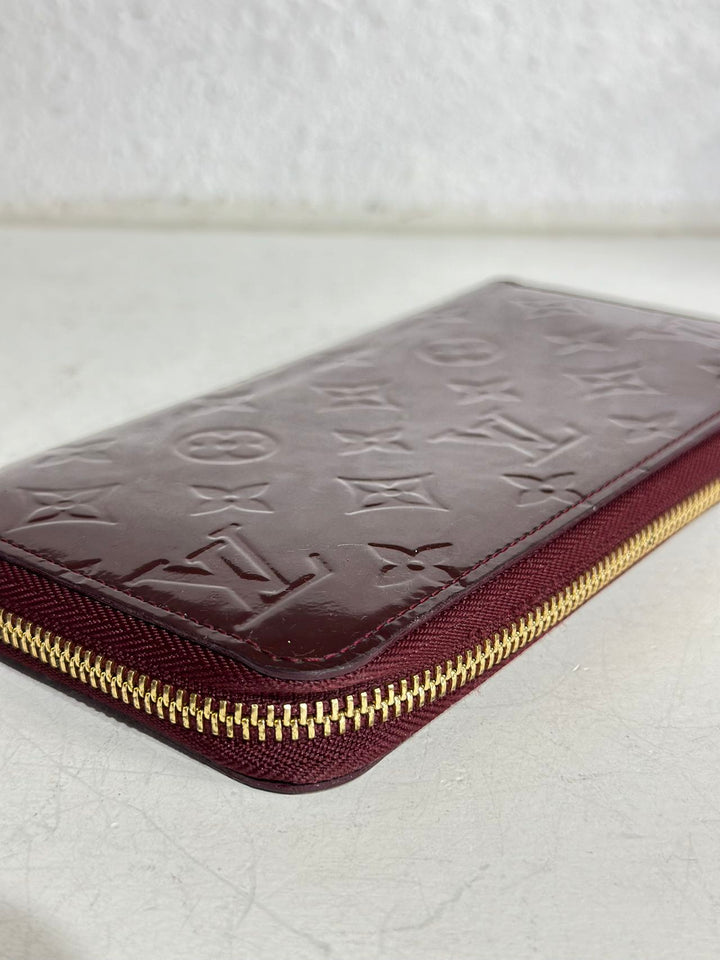 Louis Vuitton Vernis Burgundy Leather Wallet