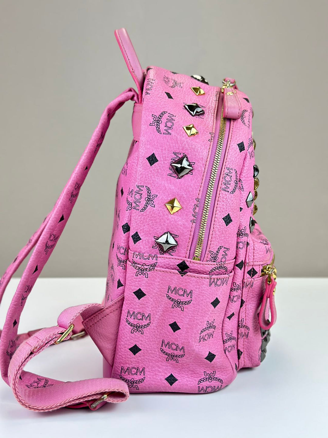 MCM Pink Leather Back