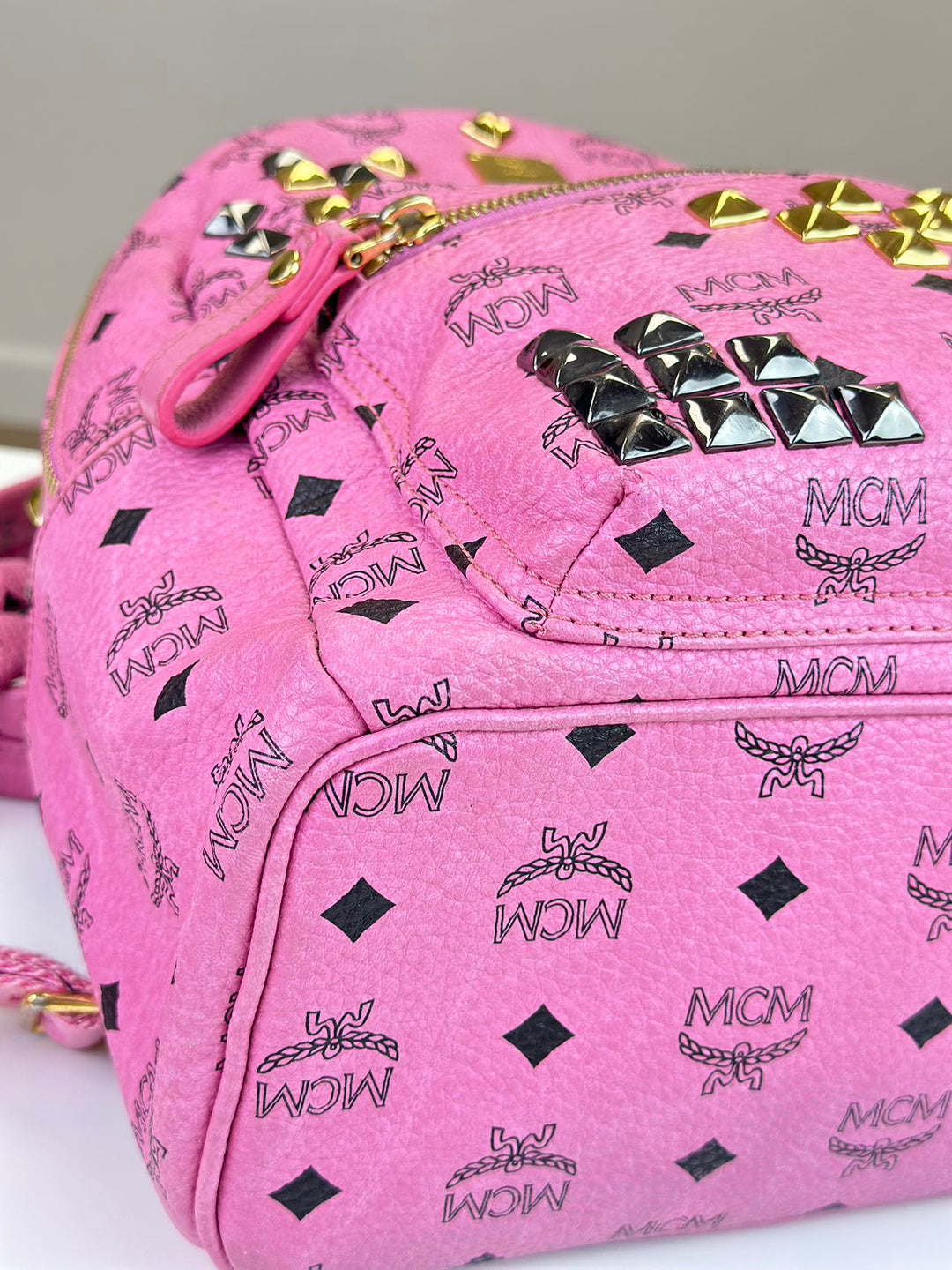 MCM Pink Leather Back