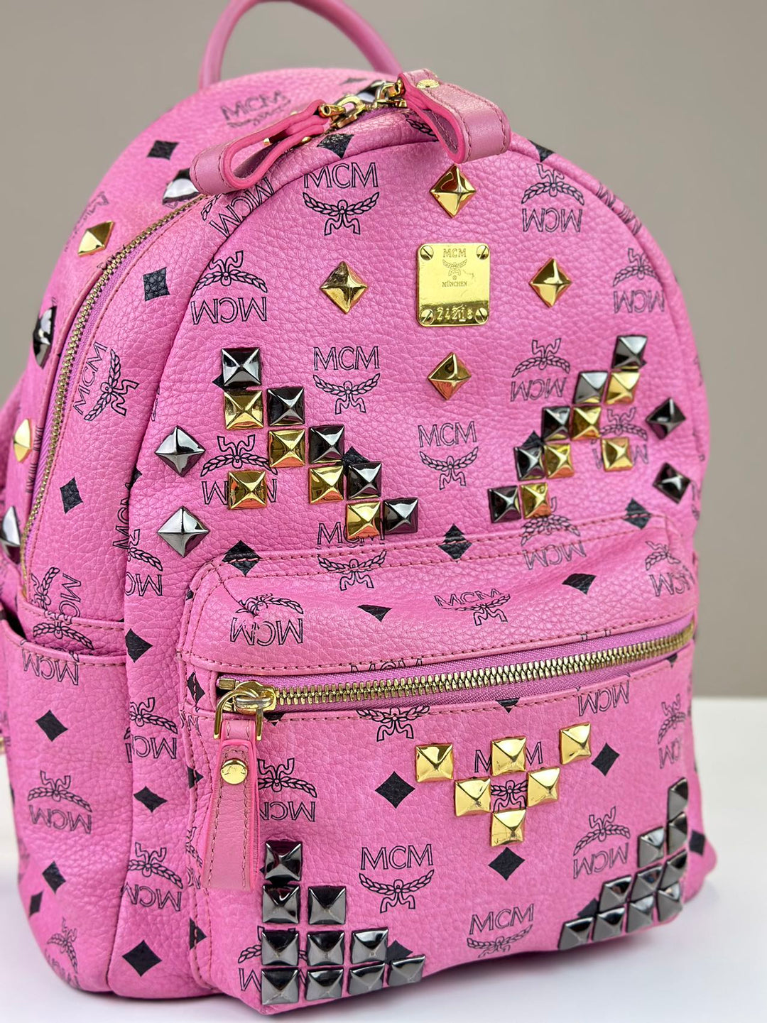 MCM Pink Leather Back