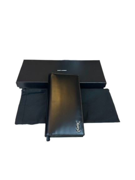 Preloved Yves Saint Laurent Black Leather Wallet