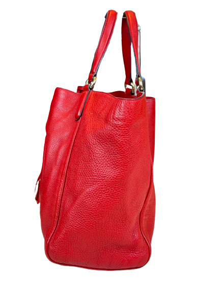 Preloved Gucci GG Logo Red Leather Soho Totes Shoulder Bag