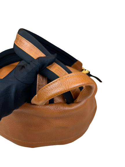 Preloved Versace Brown Leather Unisex Backpack