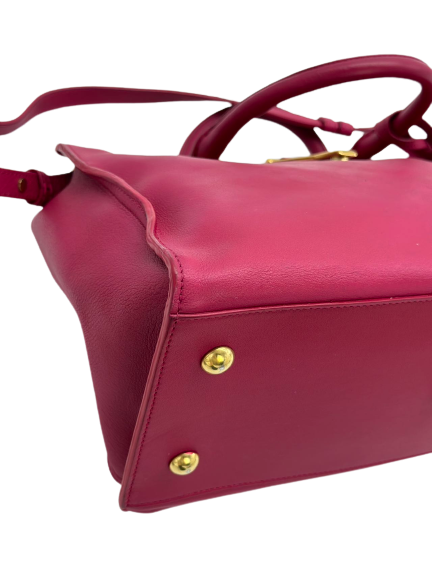 Preloved YSL Yves Saint Laurent Y Logo Pink Leather Shoulder Bag