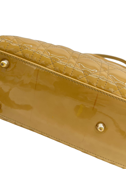 Preloved Dior Patent Leather Large Lady Dior Shoulder Bag