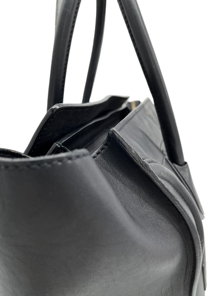 Preloved Celine Black Smooth Calfskin Mini Luggage Totes