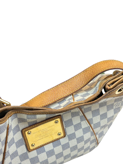 Preloved Louis Vuitton Damier Azur Galliera MM Totes Shoulder Bag