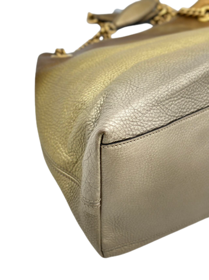 Preloved Gucci GG Logo Leather Soho Chain Shoulder Bag Totes