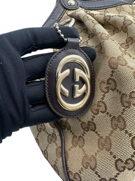 Preloved Gucci GG Logo Supreme Sukey Totes Satchel