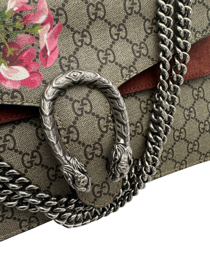 Preloved Gucci GG Logo Supreme Medium Dionysus With Flowers Shoulder Bag