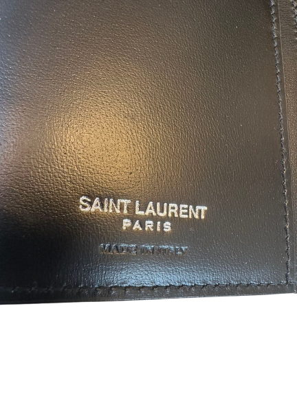 Preloved Yves Saint Laurent Black Leather Wallet