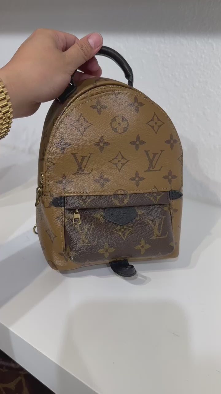 Pre-Owned Louis Vuitton Monogram Canvas Mini Palm Spring Backpack