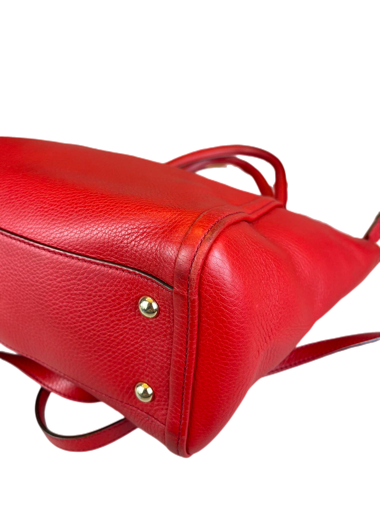 Preloved Gucci GG Logo Red Leather Soho Shoulder Bag
