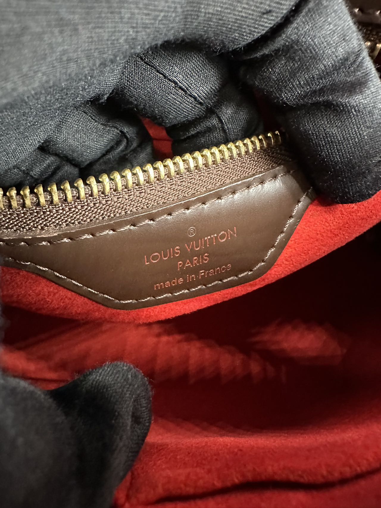 Preloved Louis Vuitton Damier Ebene Bergamo GM Shoulder Bag
