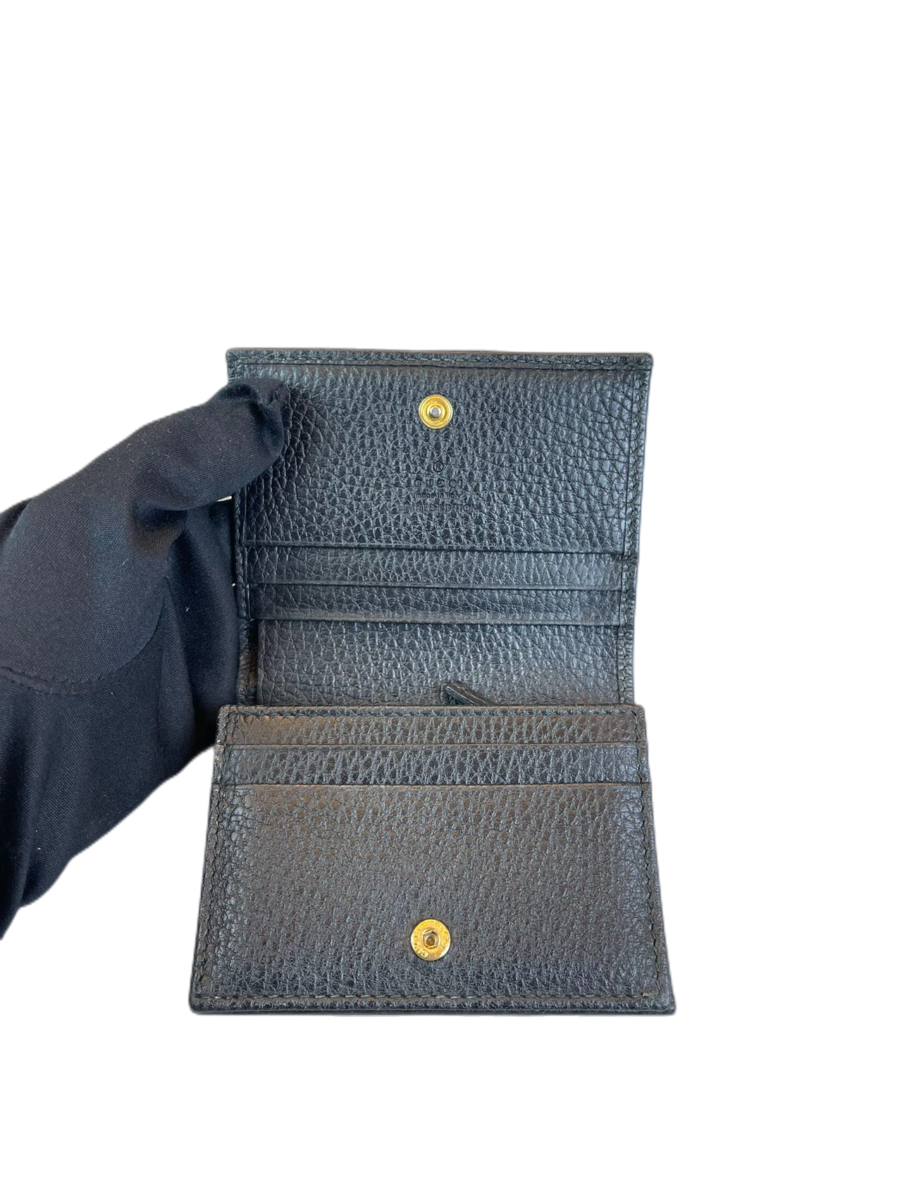 Preloved Gucci GG Logo Black leather Wallet
