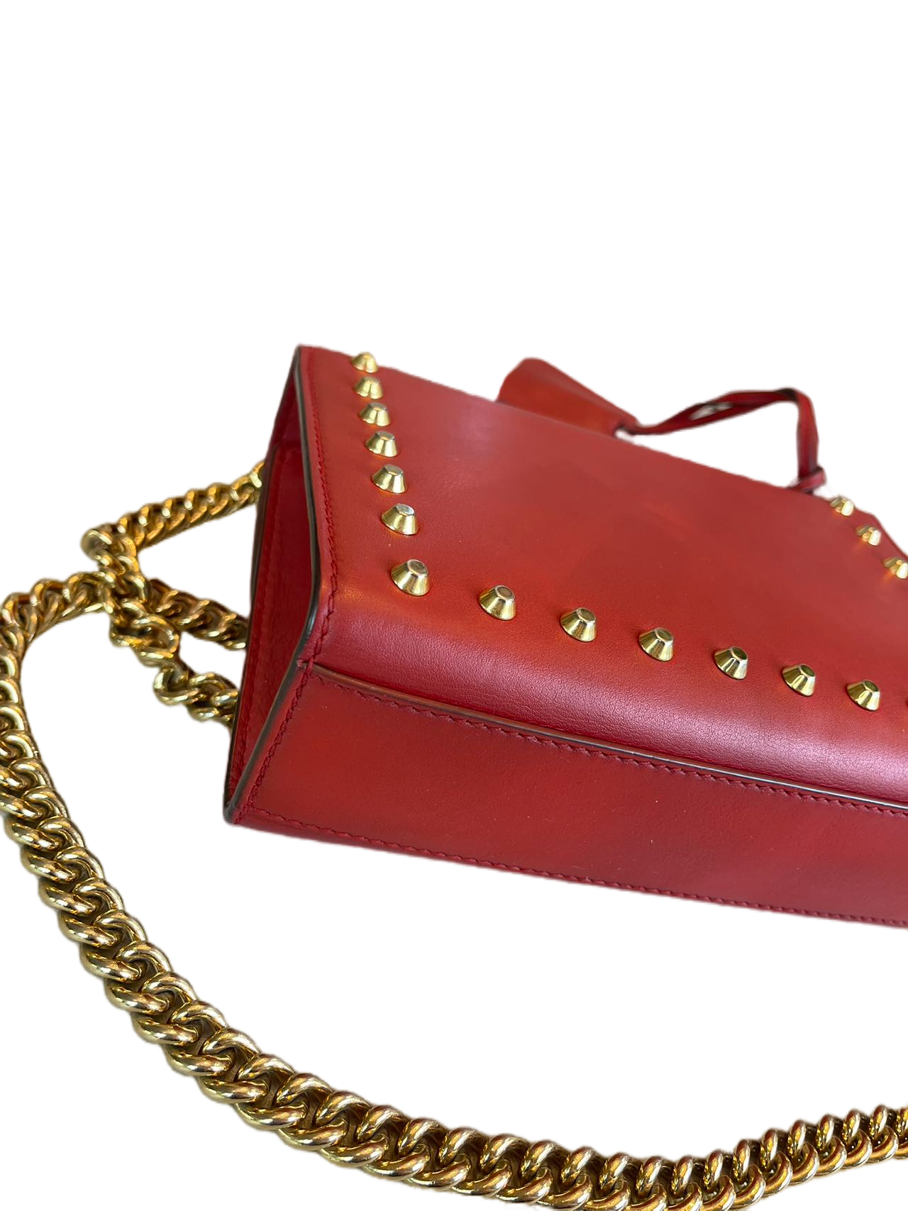 Preloved Gucci Red Leather Padlock Shoulders Bag Crossbody