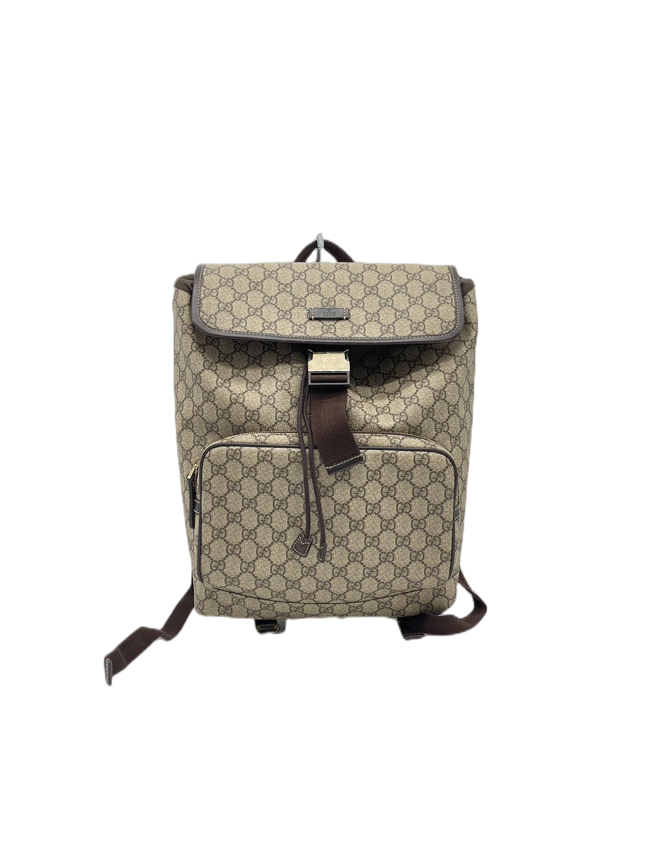 Preloved Gucci GG Logo Coated Canvas Buckle Backpack