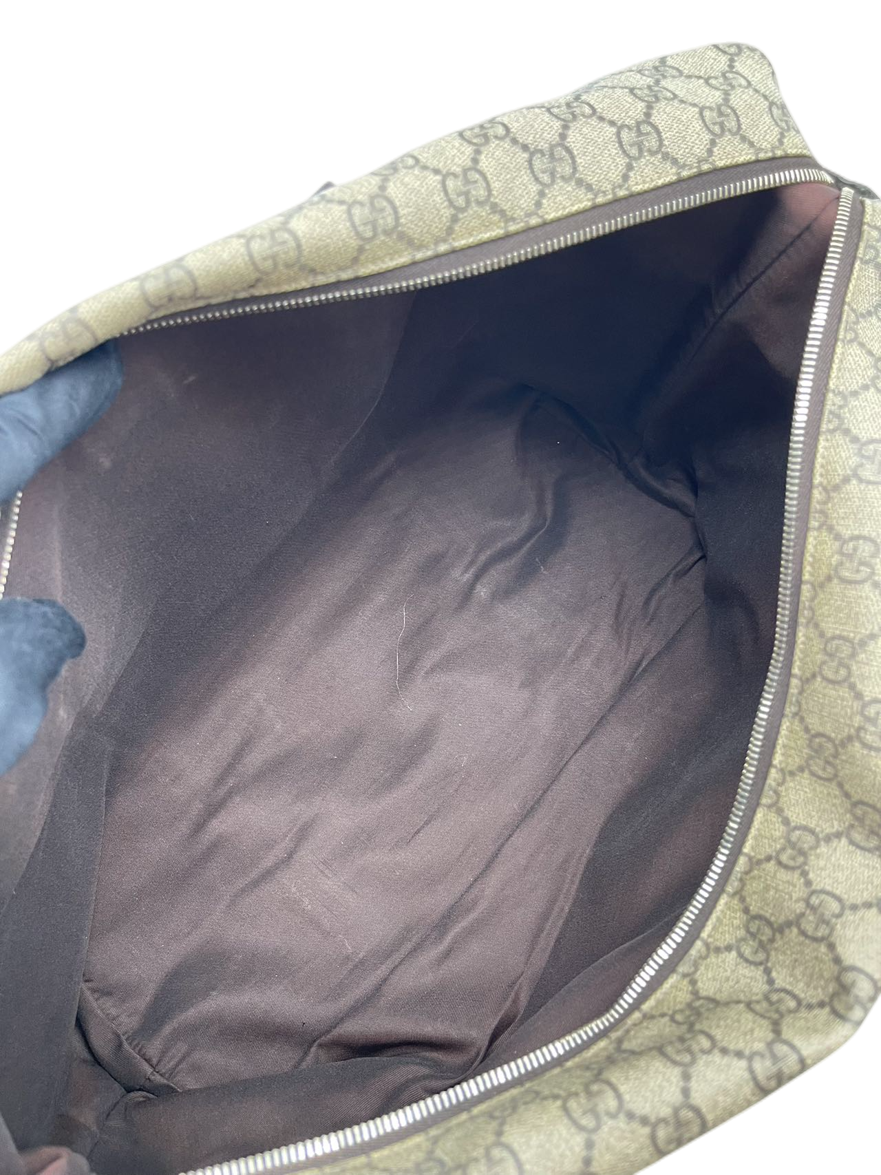 Preloved Gucci GG Logo Printed Canvas Travel Bag Large Totes Shoulder Bag