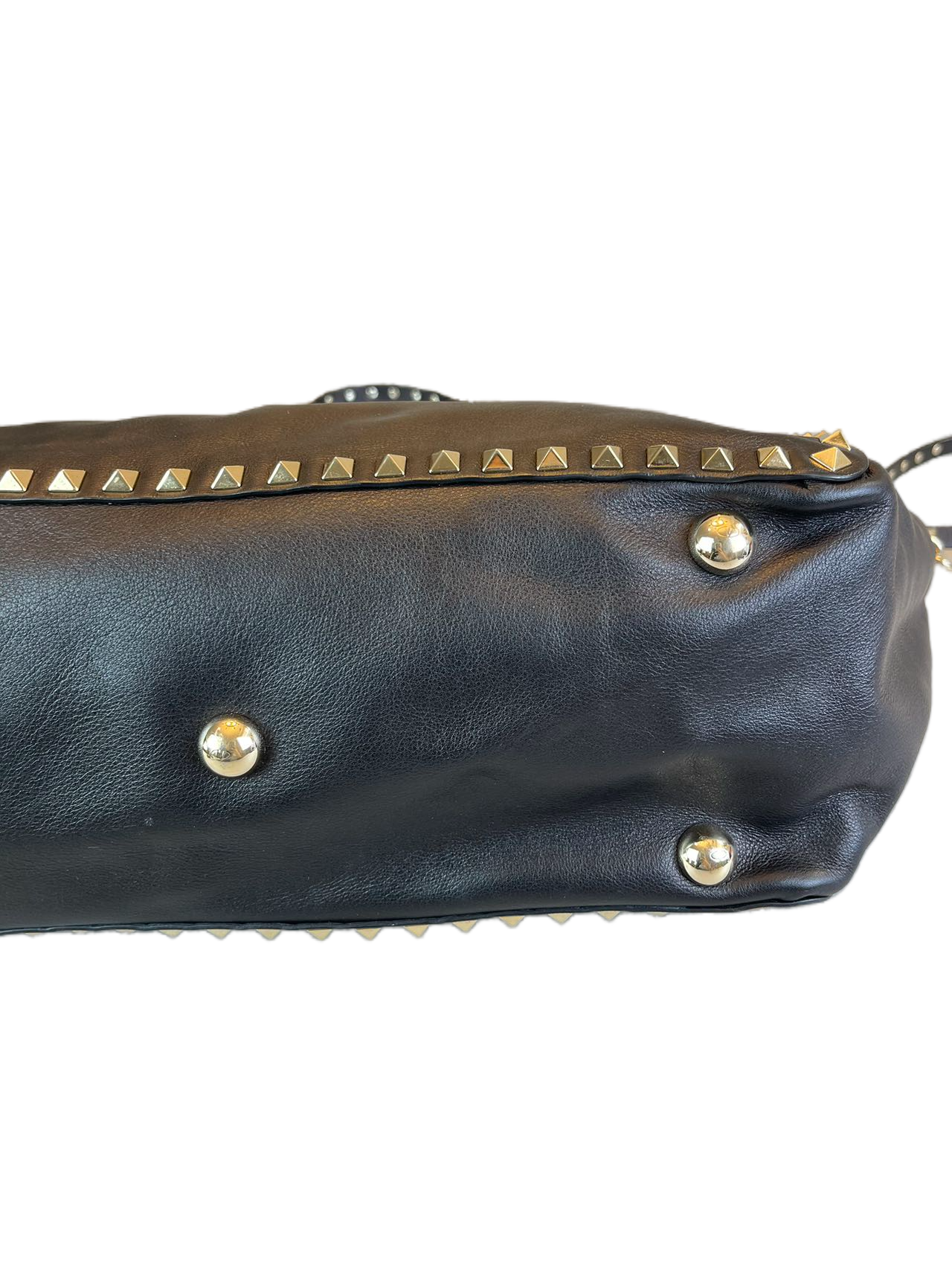 Valentino Black Leather RockStud Shoulder Bag Crossbody