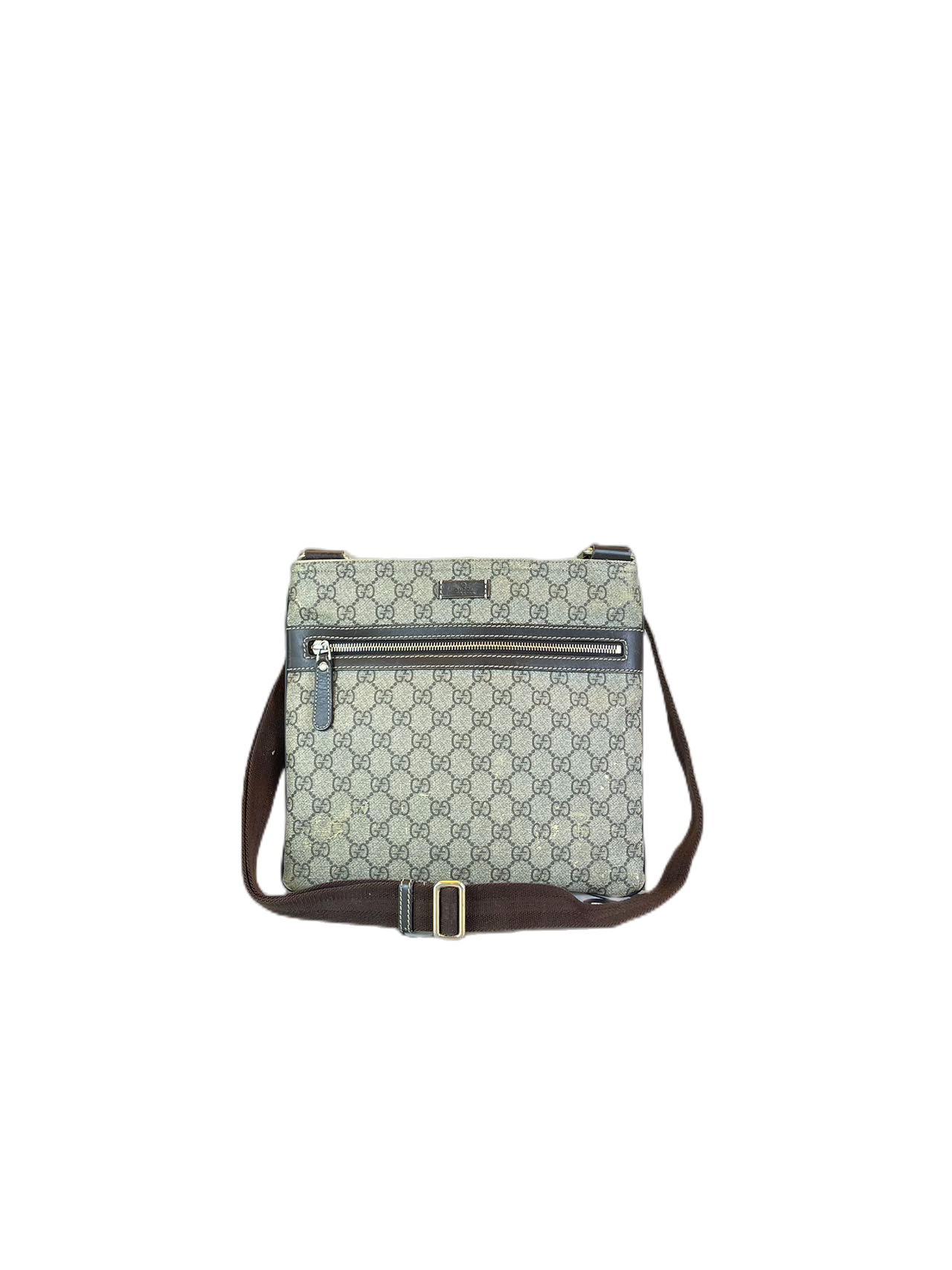 Preloved Gucci GG Logo Printed Messenger Bag