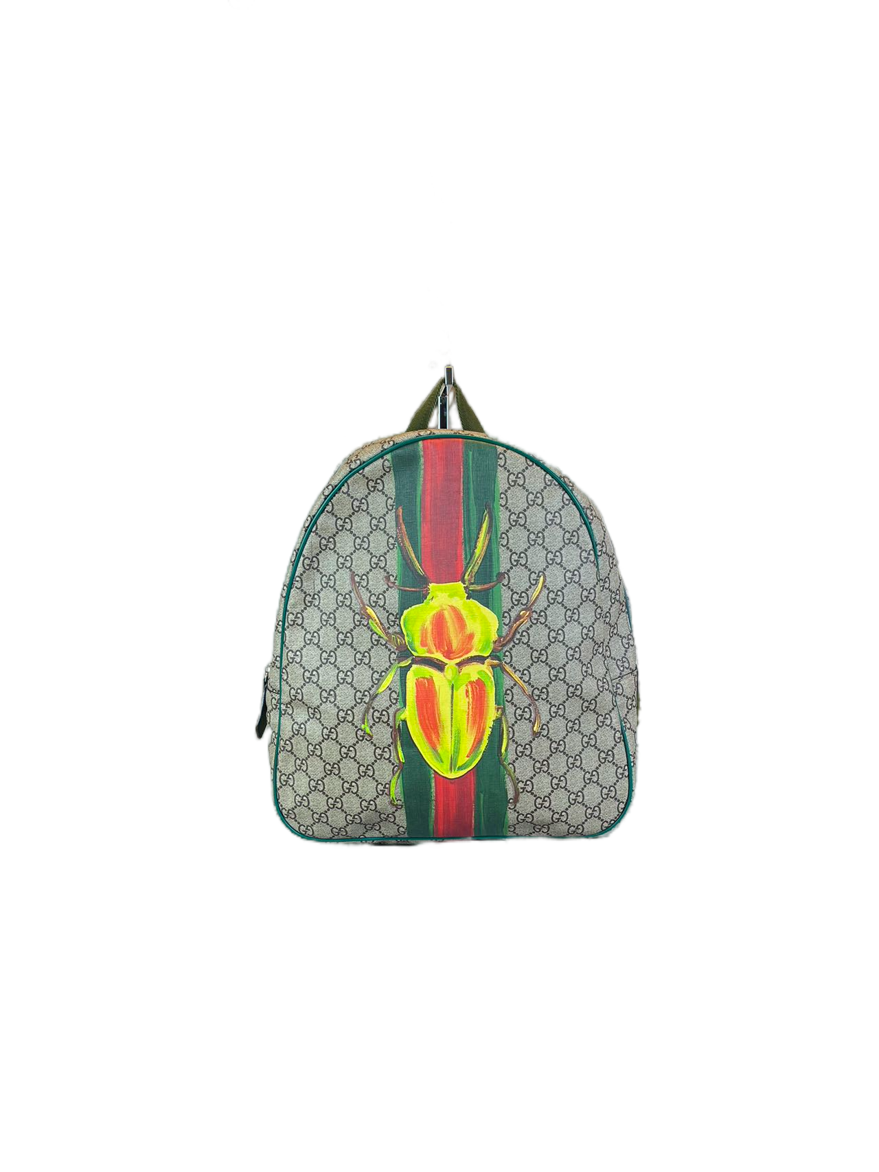 Preloved Gucci GG Logo Printed Medium Backpack