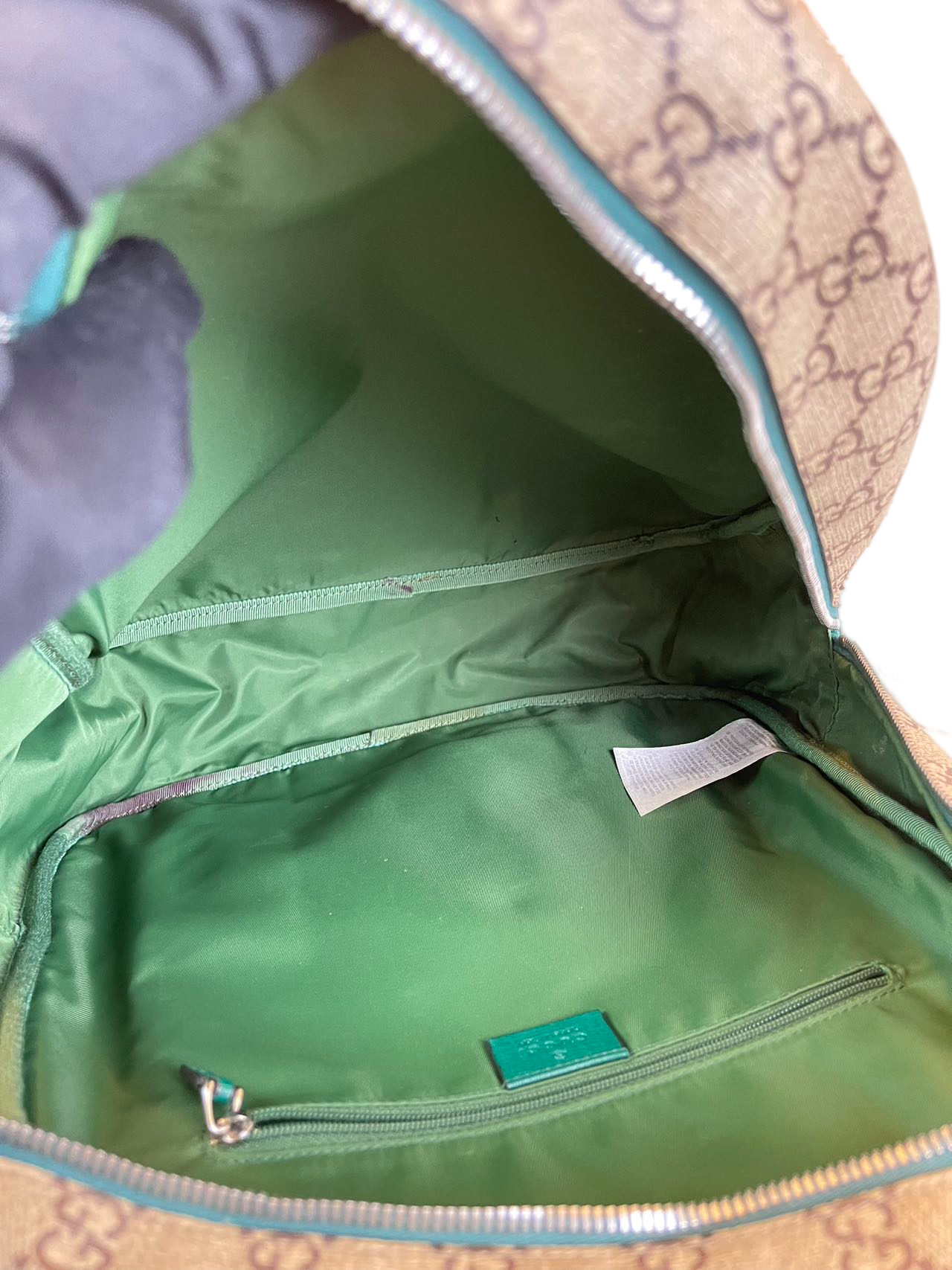 Preloved Gucci GG Logo Printed Medium Backpack