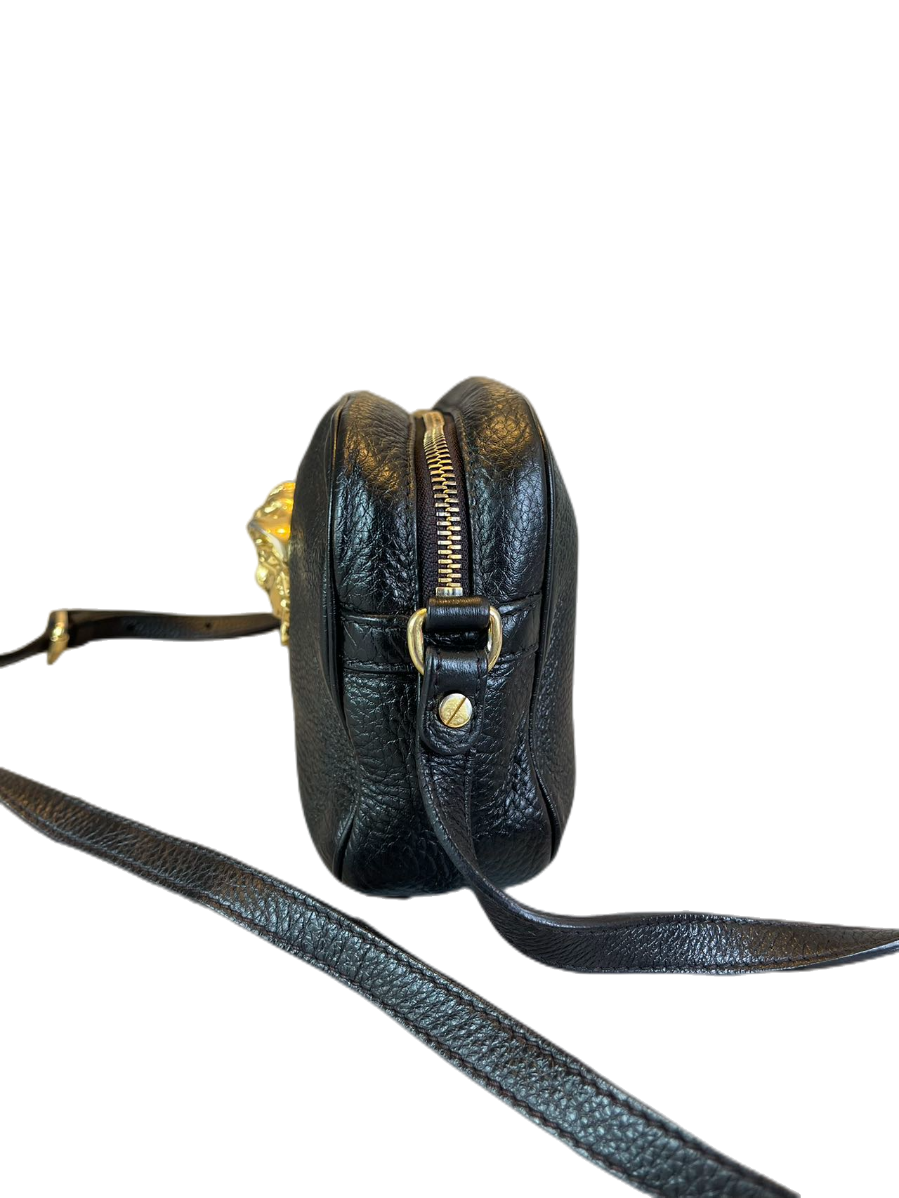 Versace Black Leather Shoulder bag Crossbody
