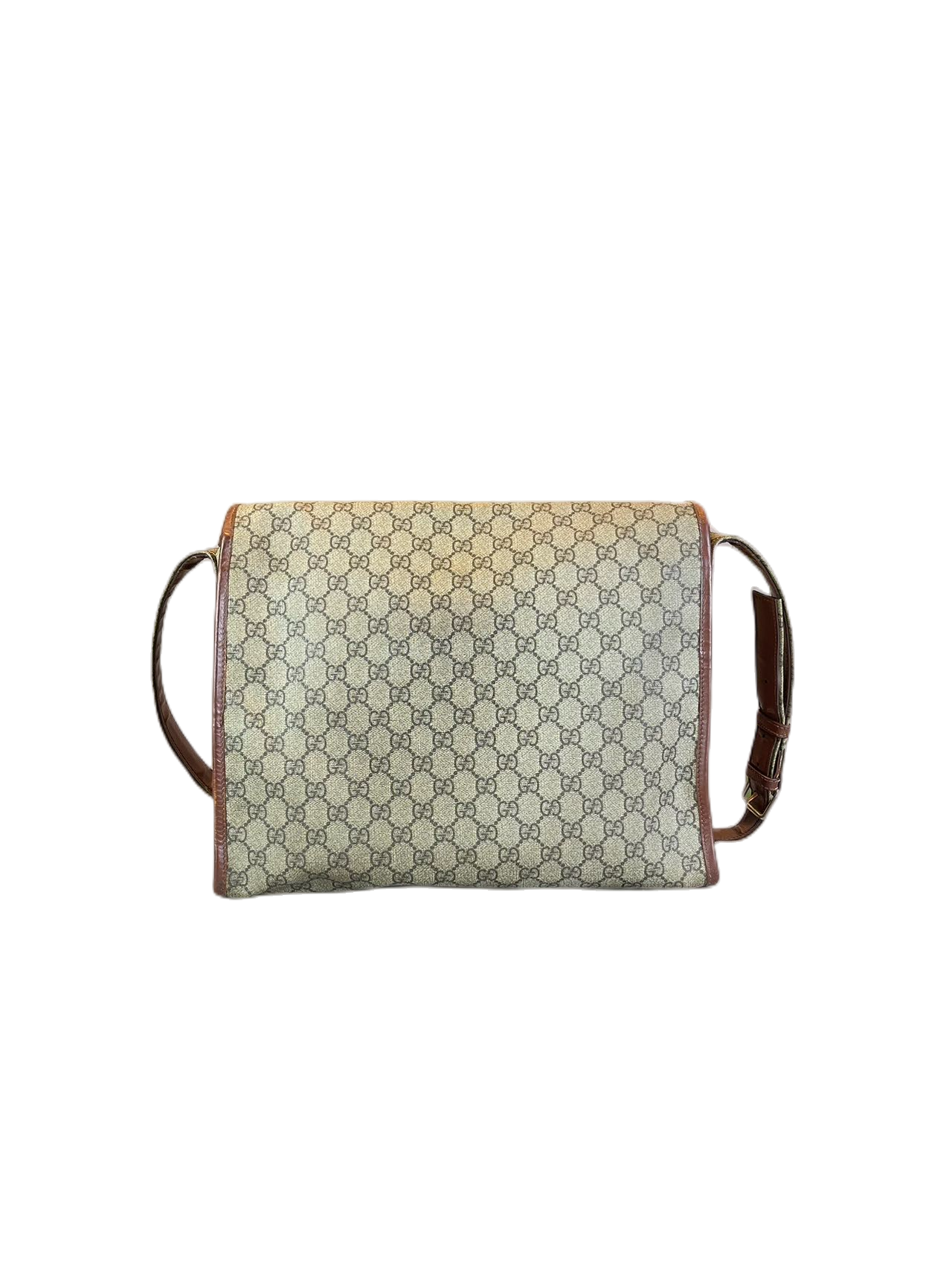 Preloved Gucci GG Logo Printed Messenger Bag Crossbody