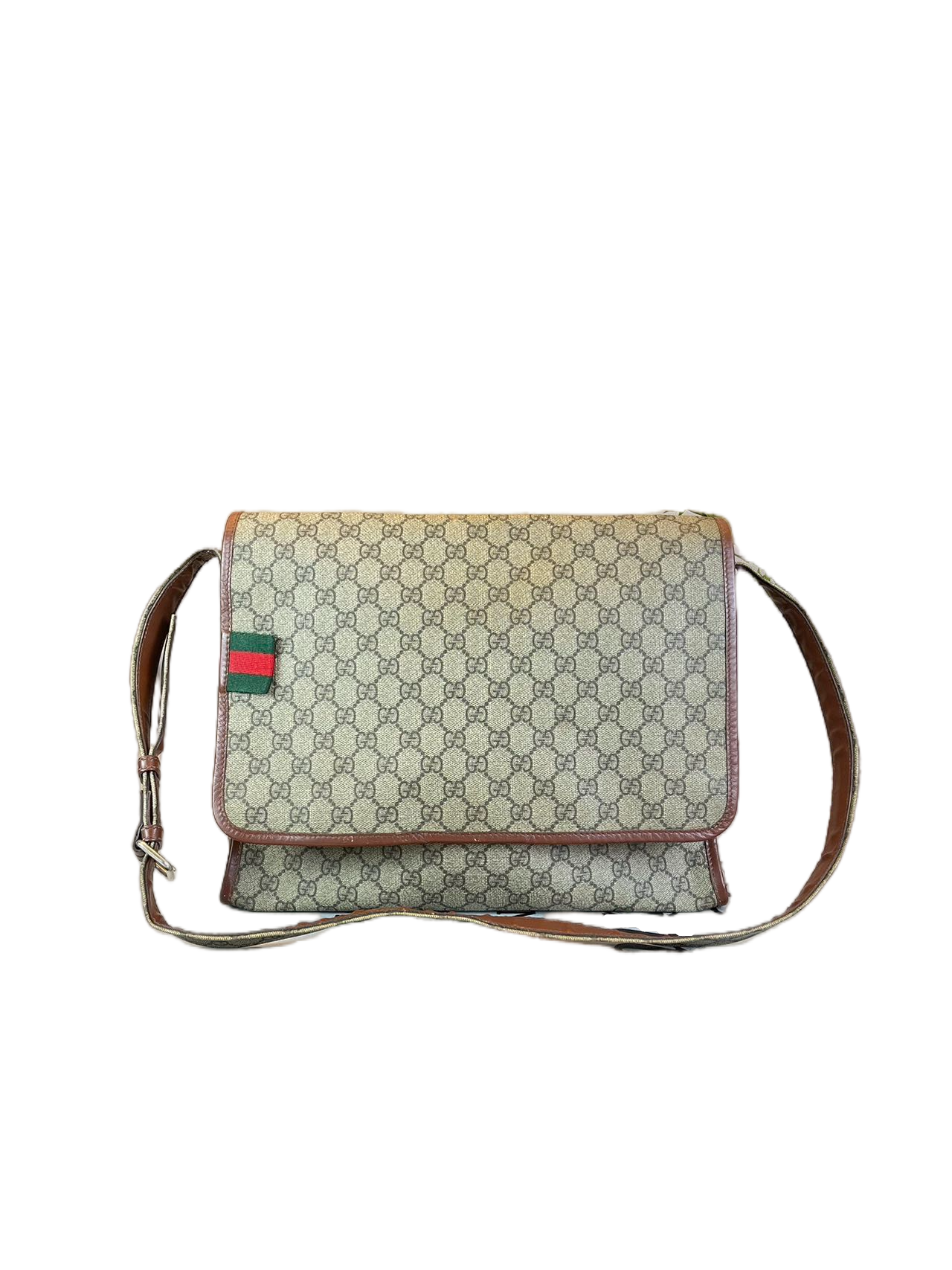 Preloved Gucci GG Logo Printed Messenger Bag Crossbody