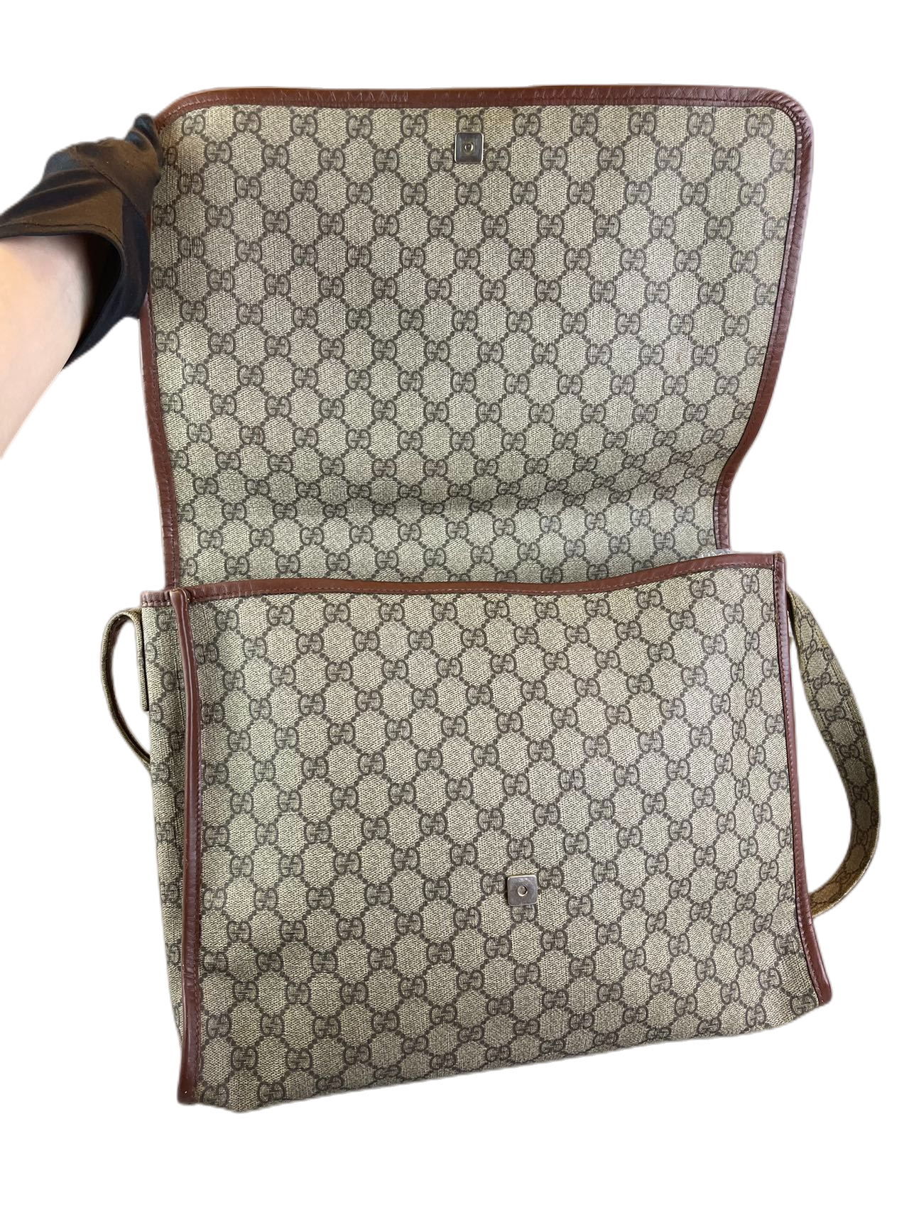 Preloved Gucci GG Logo Printed Messenger Bag Crossbody