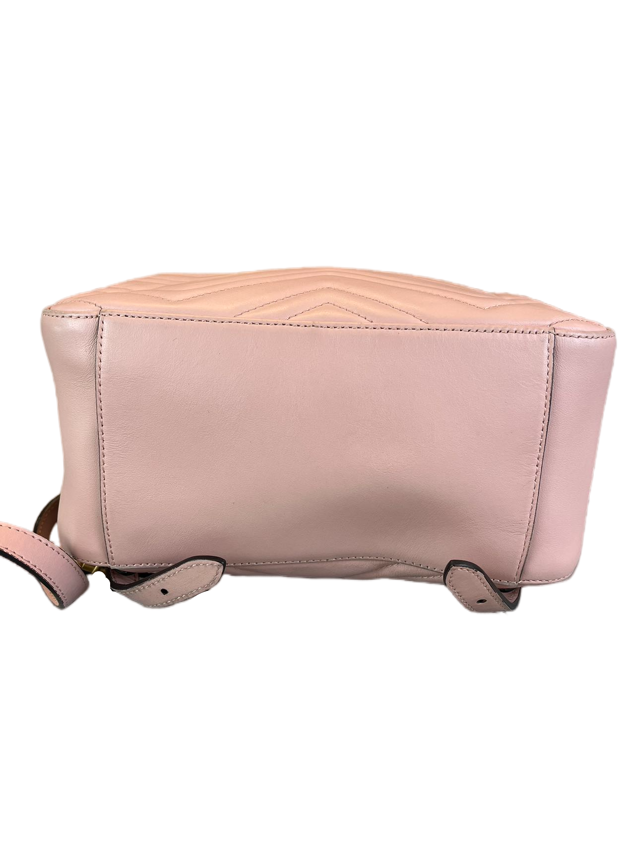 Preloved Gucci GG Logo Pink Leather Marmont Backpack