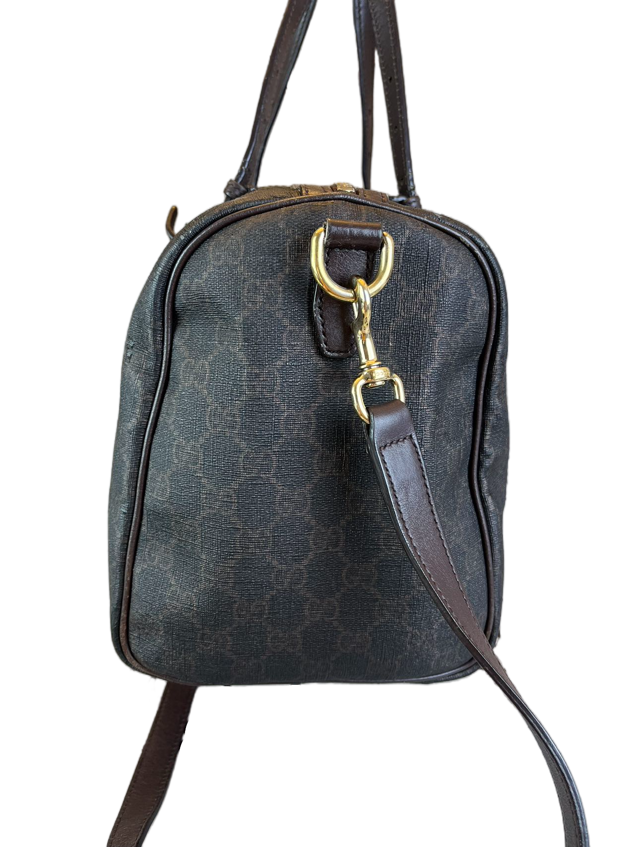 Preloved Gucci GG Logo Printed Boston Bag Shoulder Bag Crossbody