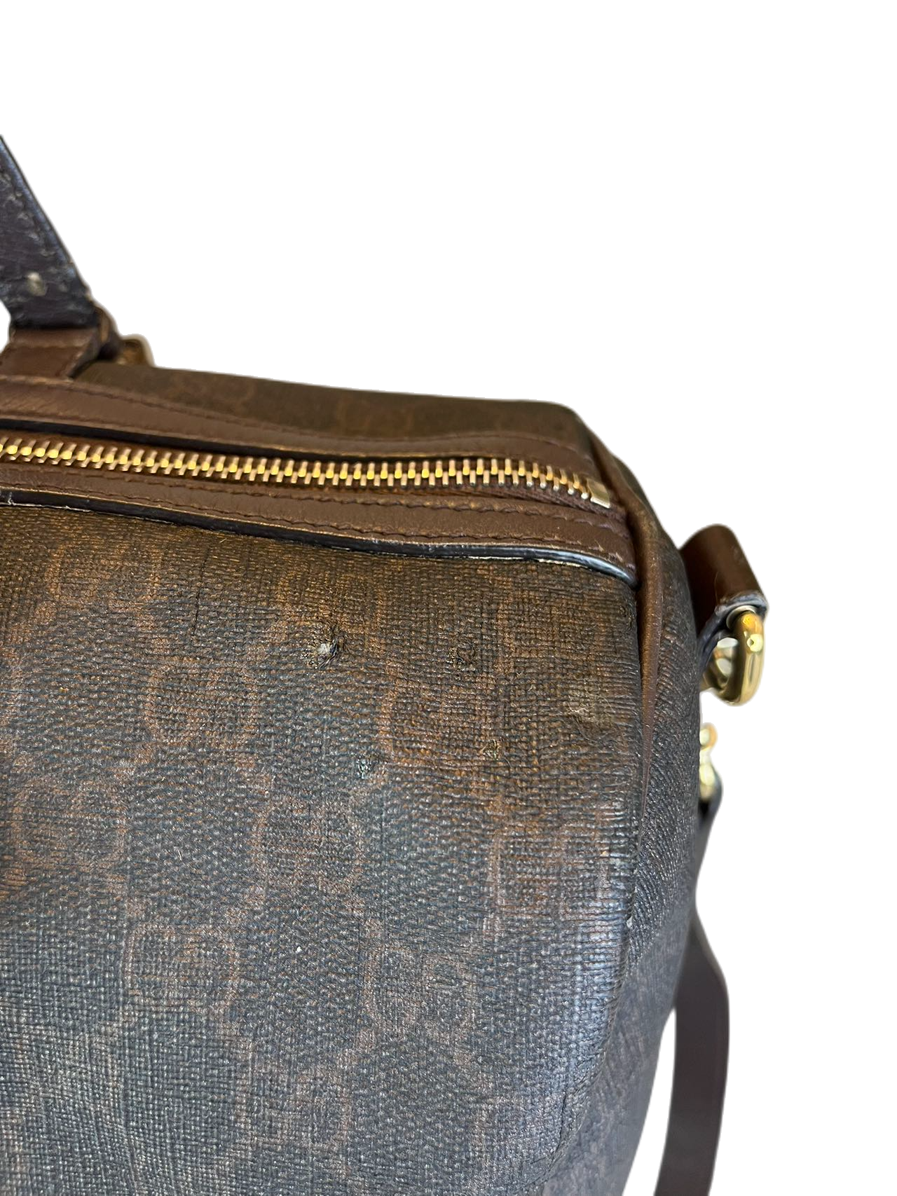 Preloved Gucci GG Logo Printed Boston Bag Shoulder Bag Crossbody