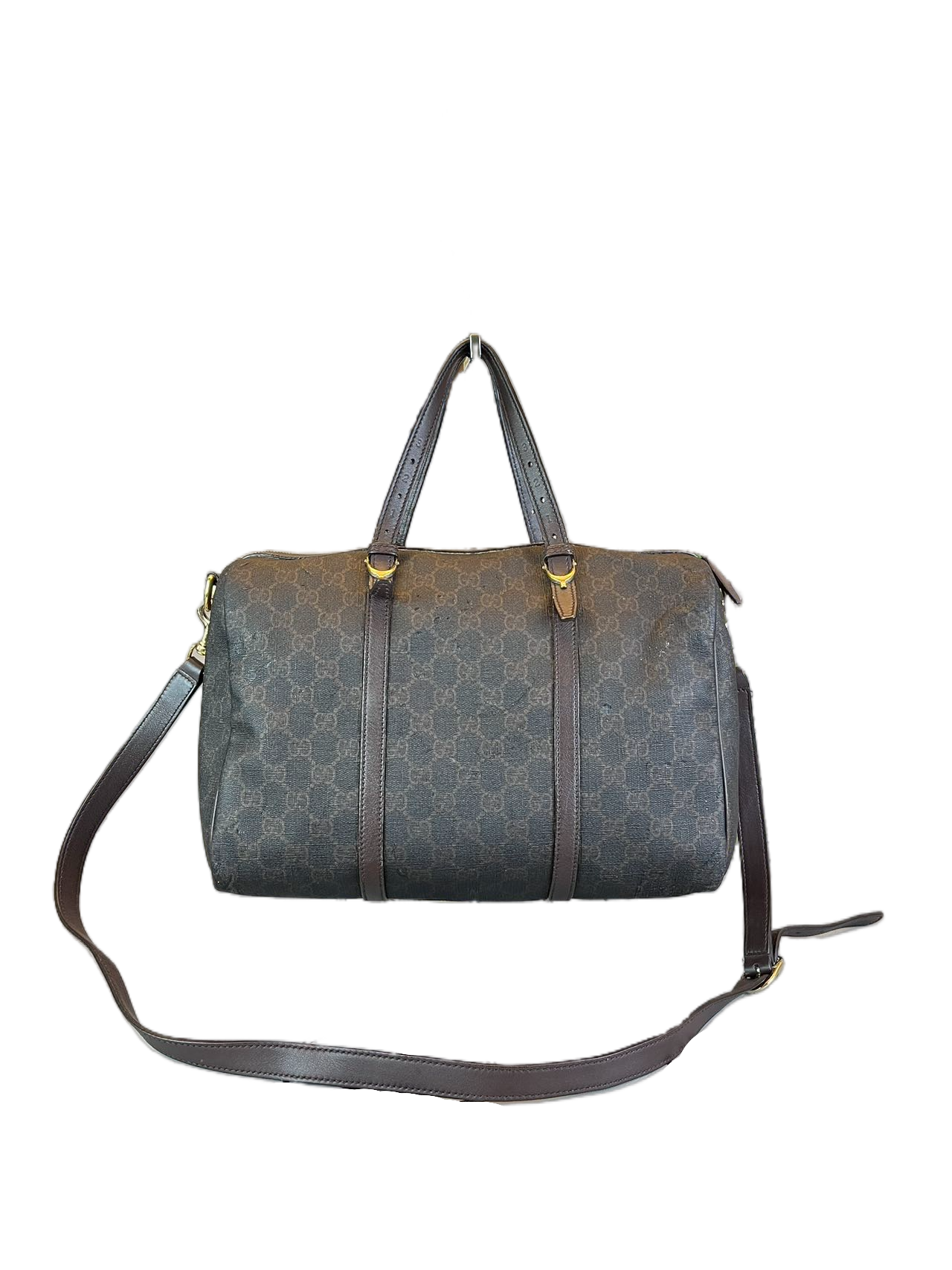 Preloved Gucci GG Logo Printed Boston Bag Shoulder Bag Crossbody