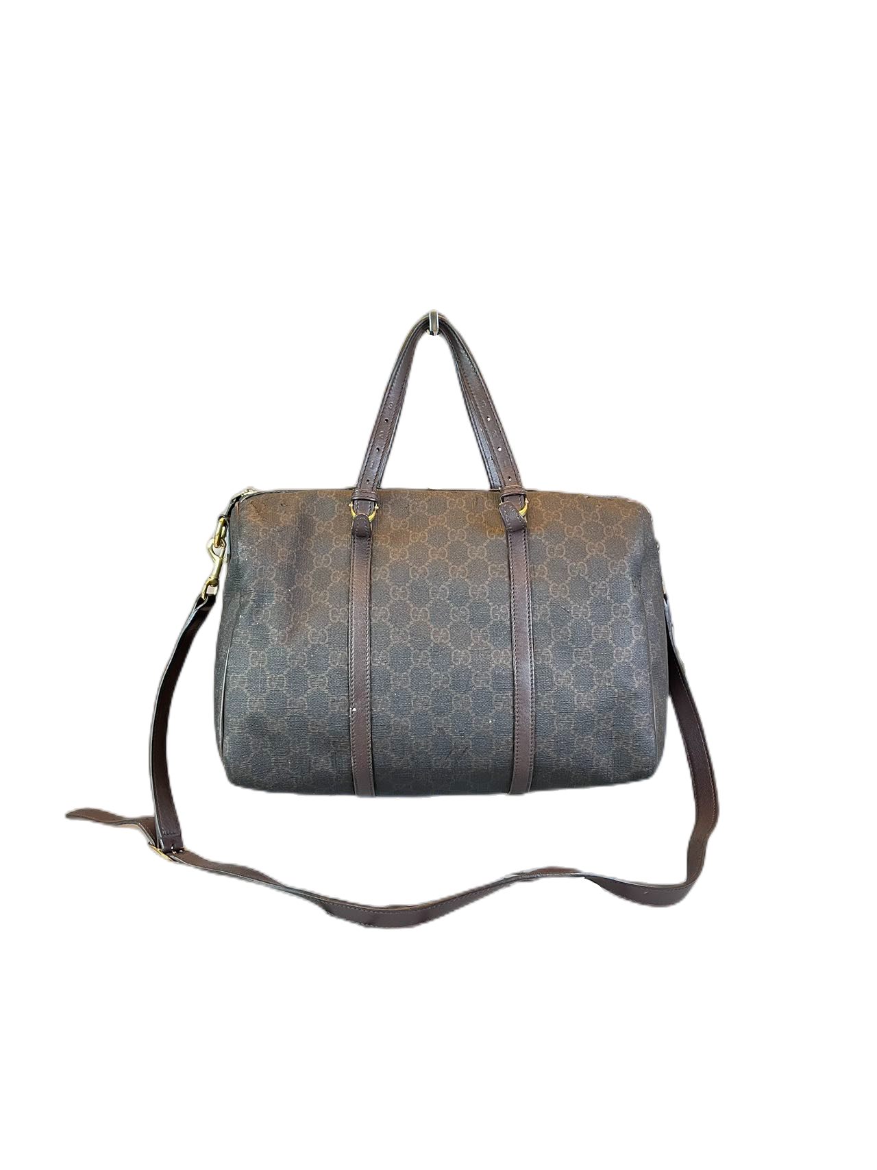 Preloved Gucci GG Logo Printed Boston Bag Shoulder Bag Crossbody
