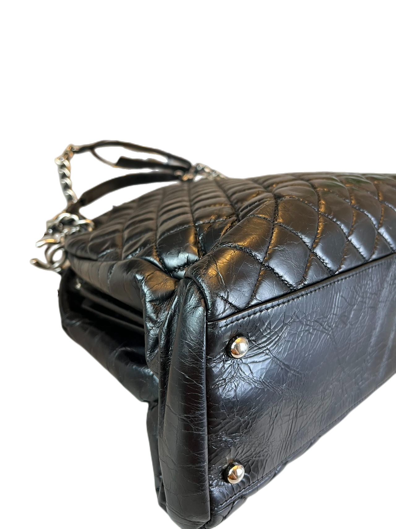 Preloved Chanel Black Large Just Mademoiselle Shoulder Bag Totes